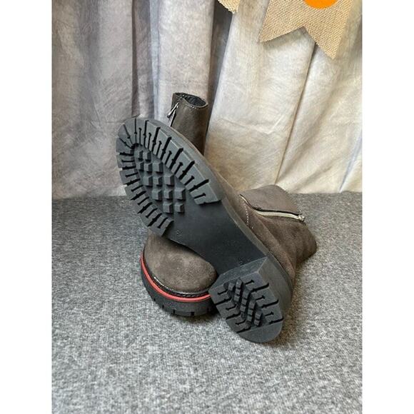 Bos. & Co. Zap Womens Gray Suede Zipper Ankle & Booties Boots EU 41, US 9.5 - Picture 7 of 8